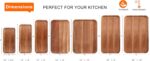 Ayiaren acacia wood mini serving tray, rectangular, displayed with cheese and crackers on a rustic table.