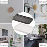 Two black rectangular ceramic trays by VanEnjoy, ideal for organizing soap bottles and toiletries on a bathroom or kitchen co